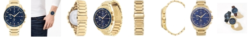 Tommy Hilfiger Men's Chronograph Gold-Tone Bracelet Watch 44mm